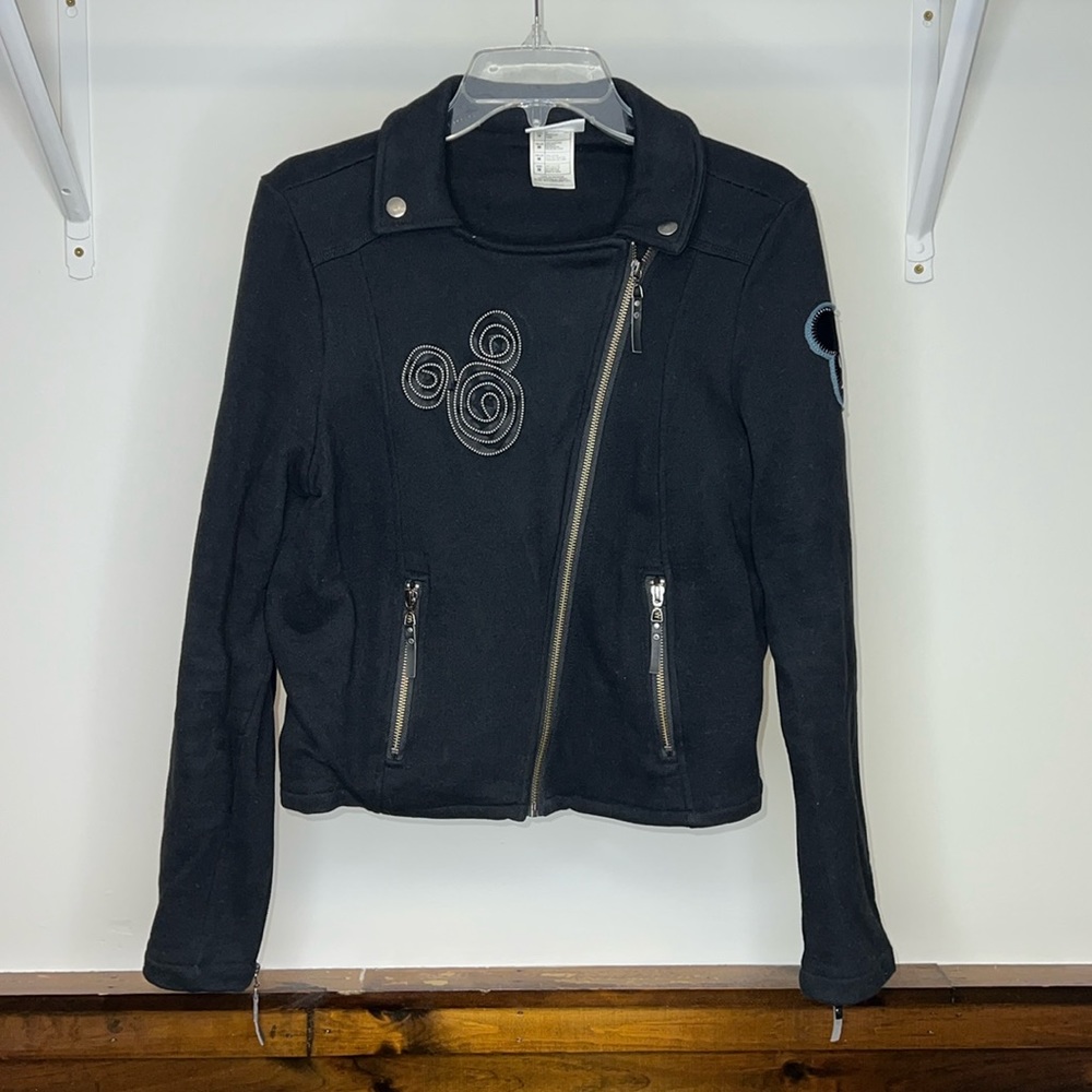 WDW Mickey Mouse Black Moto Jacket- M
